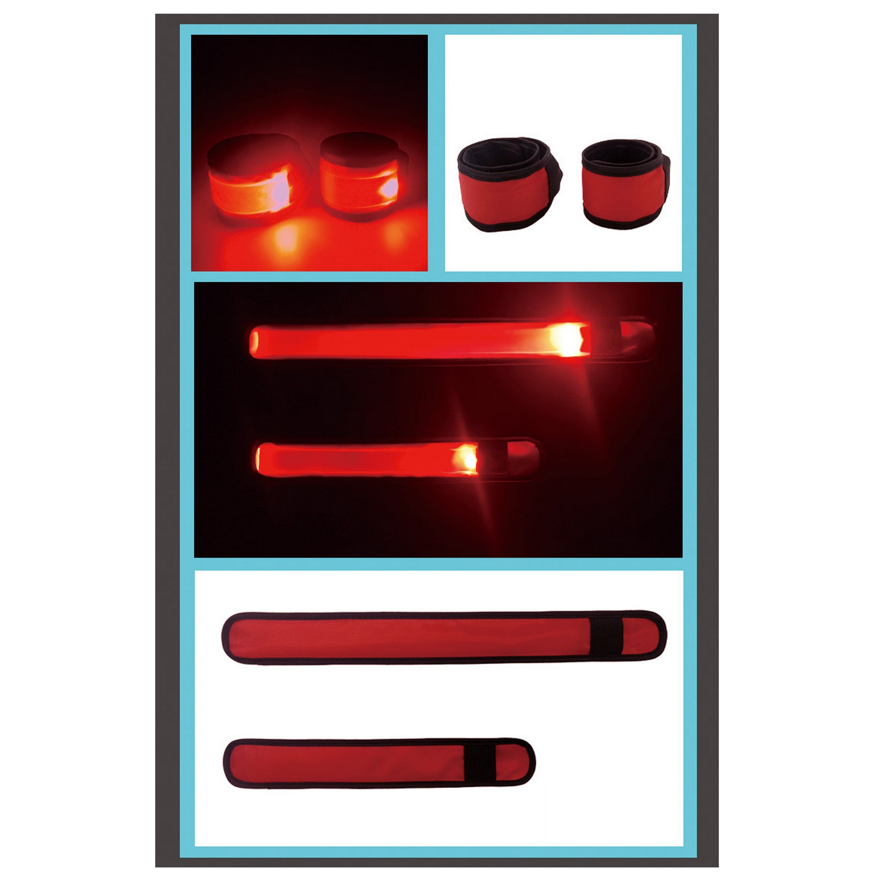 LED Glow Slap Bracelet Light Up Wristband High Visibility 5