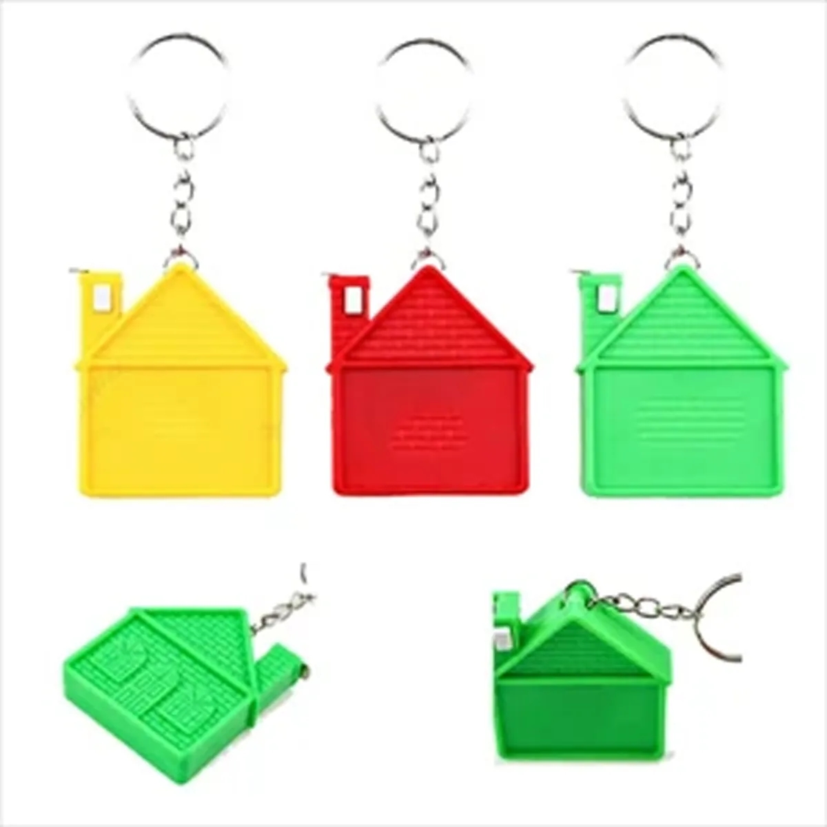 1m House Shaped Keychain Retractable Double Measuring Tape 3