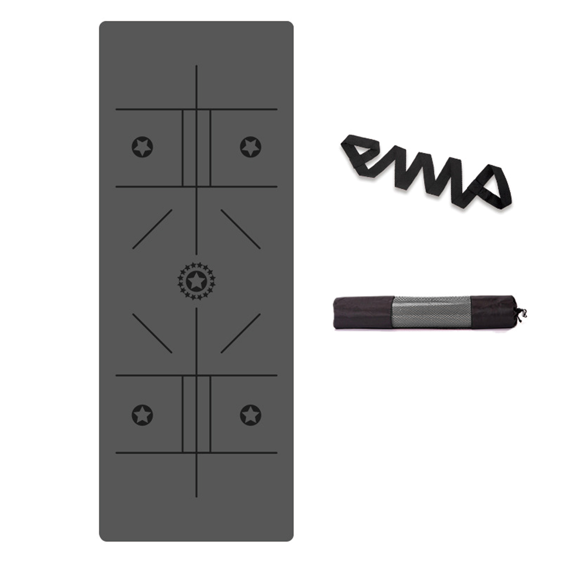 Widened Natural Rubber Anti-Slip Body Line Fitness Mat 4