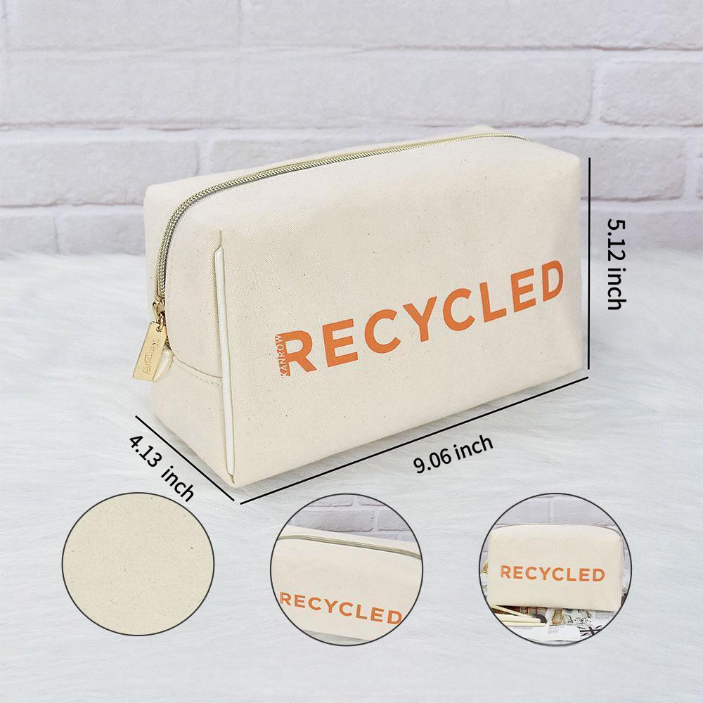 Large-Capacity Natural Canvas Cosmetic Bag 2