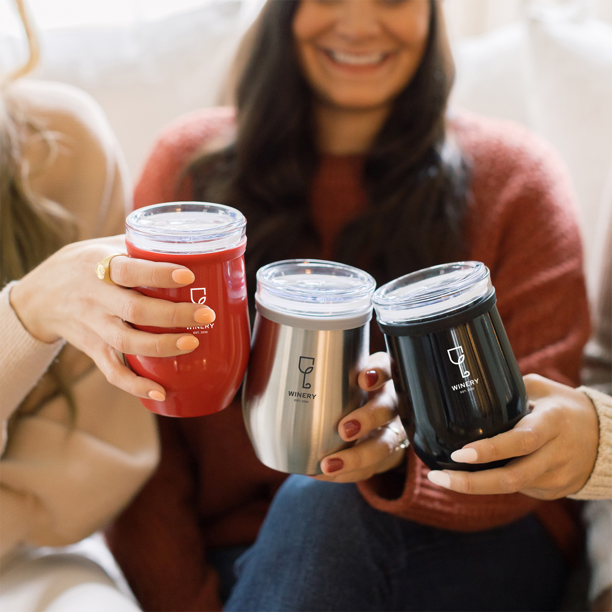 8 Oz. Glass And Stainless Steel Wine Tumbler 7