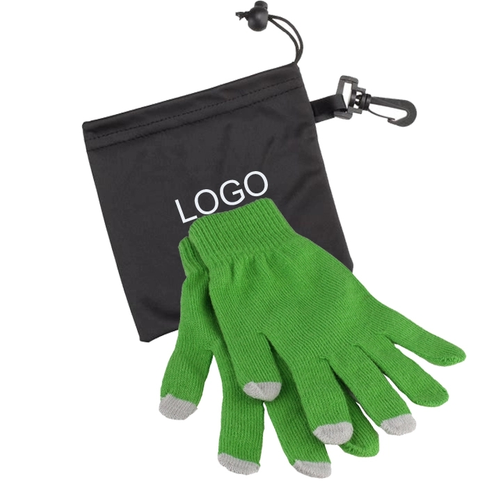 3 Finger Touch Screen Gloves in Pouch 4