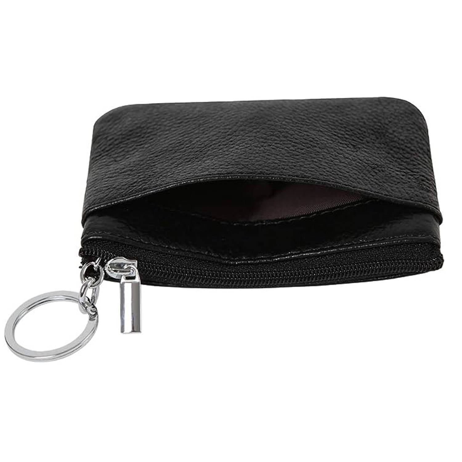 Genuine Leather Coin Purse with Keychain 5