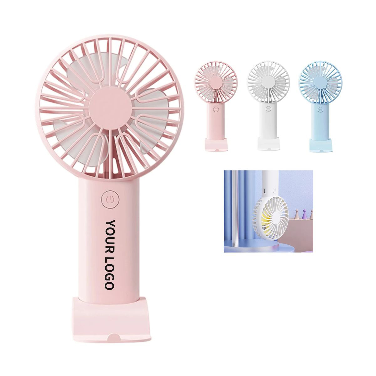 Personal Plastic Fan with Silkscreen Logo 3