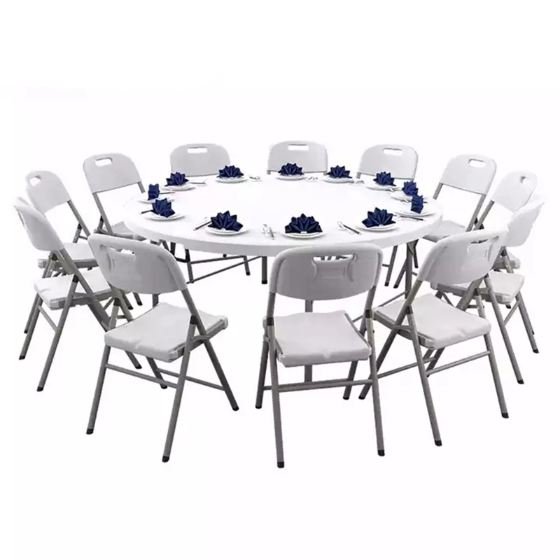 People Round Banquet Hdpe Plastic Folding Dining Table 3