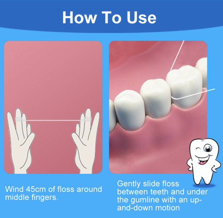 Portable Tooth Shaped Dental Floss Keychain 9