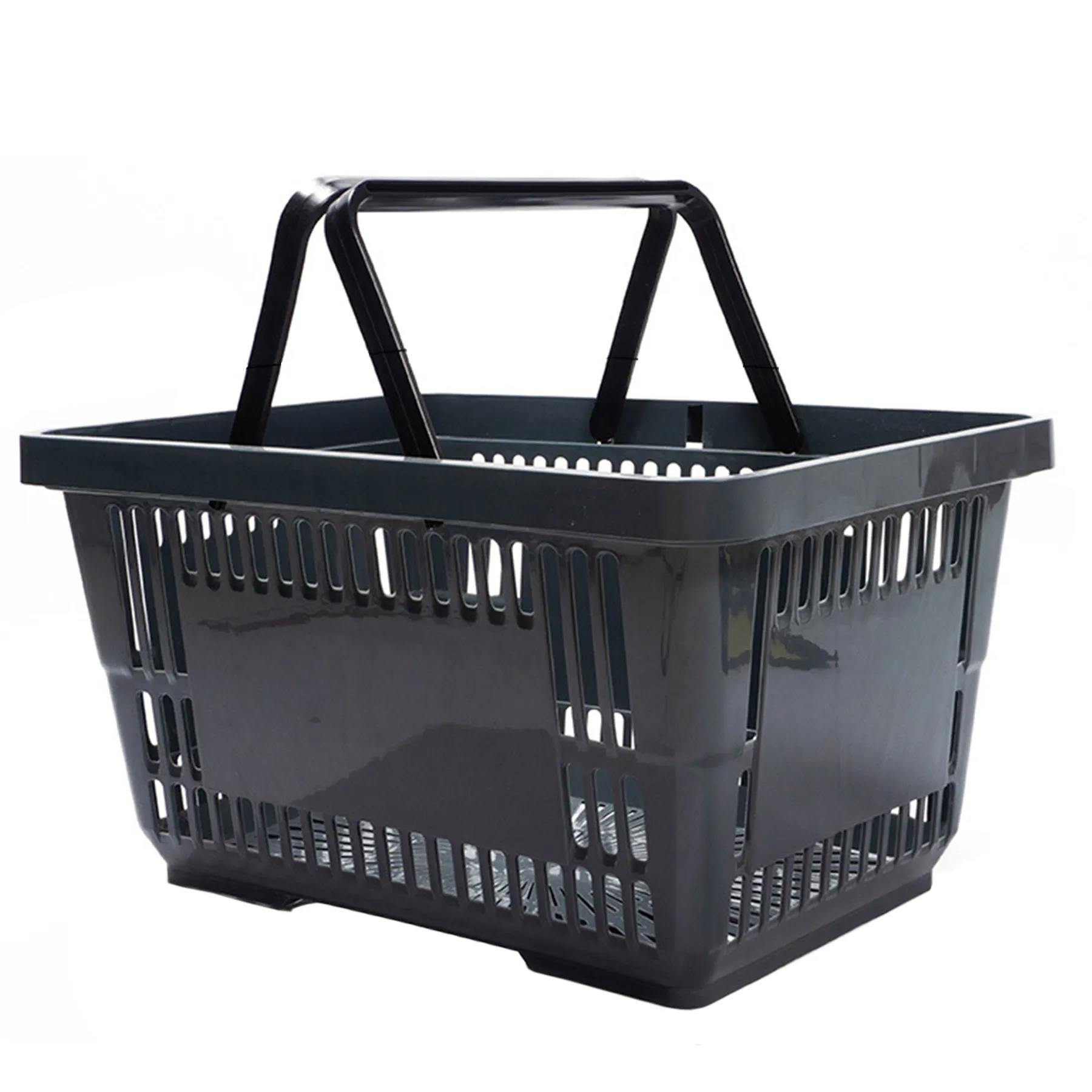 Polypropylene 2 Handle Plastic Shopping Basket 8