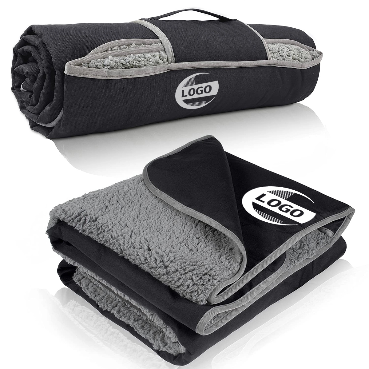 Custom Foldable Waterproof Outdoor Sherpa Blanket 4