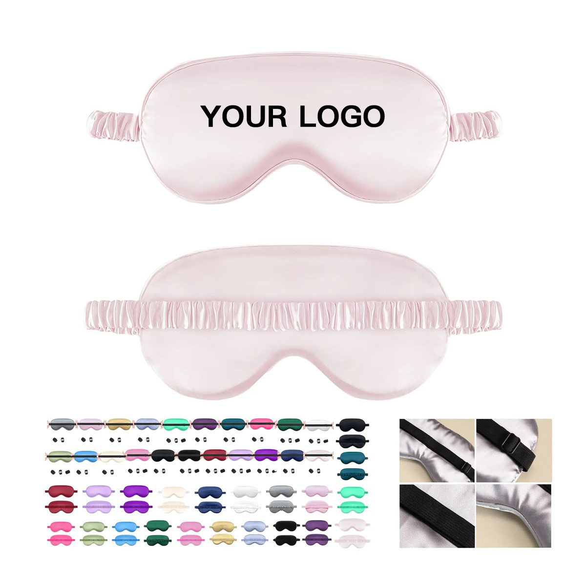 Adjustable Strap Eye Mask Satin Material 42