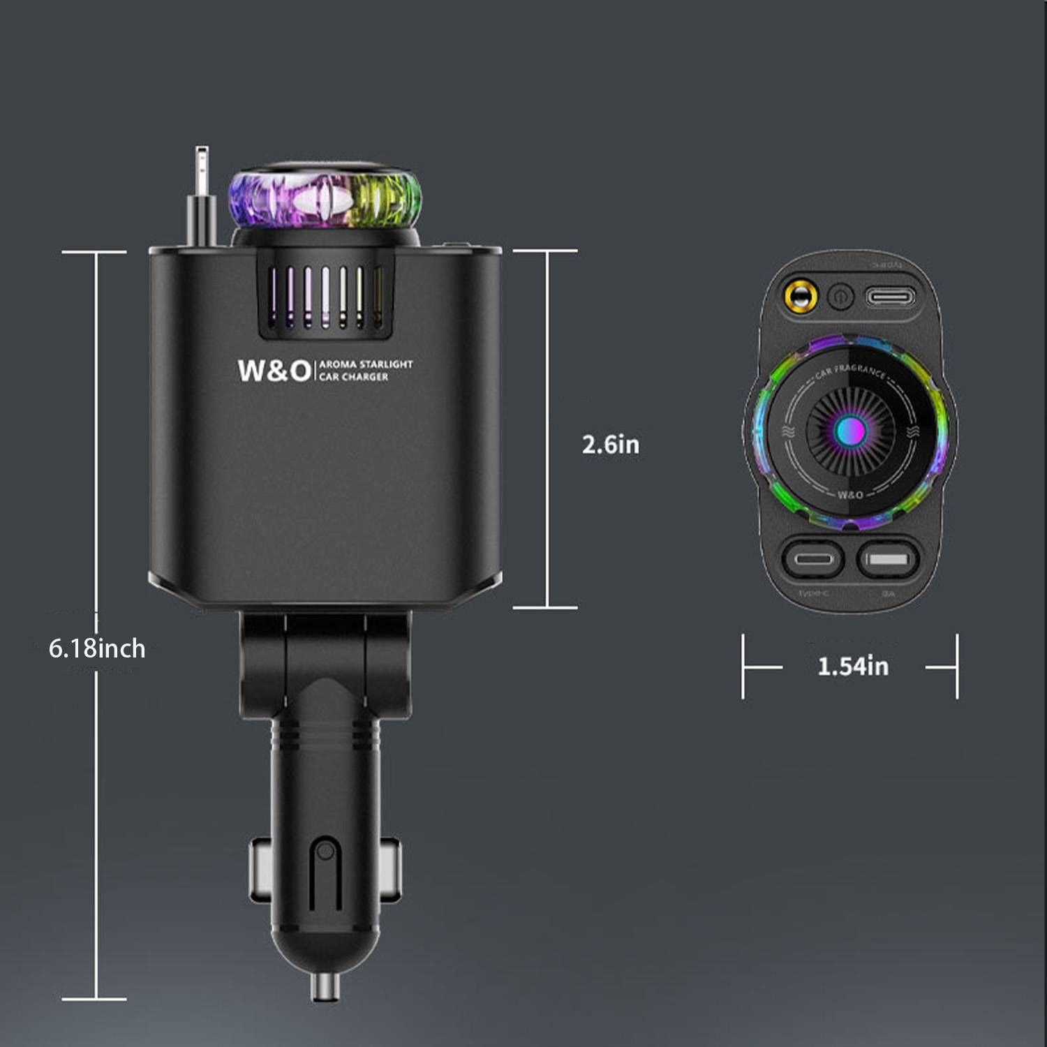 5-in-1 Retractable 45W Car Charger Adapter – Fast & Durable 1