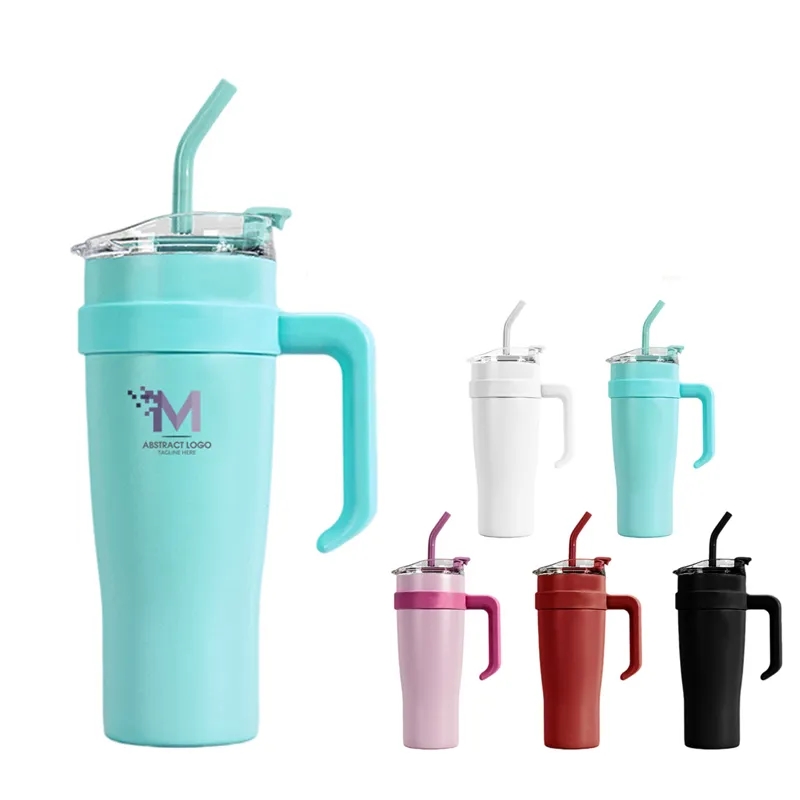 40oz Insulated Travel Mug with Lid and Straw 2