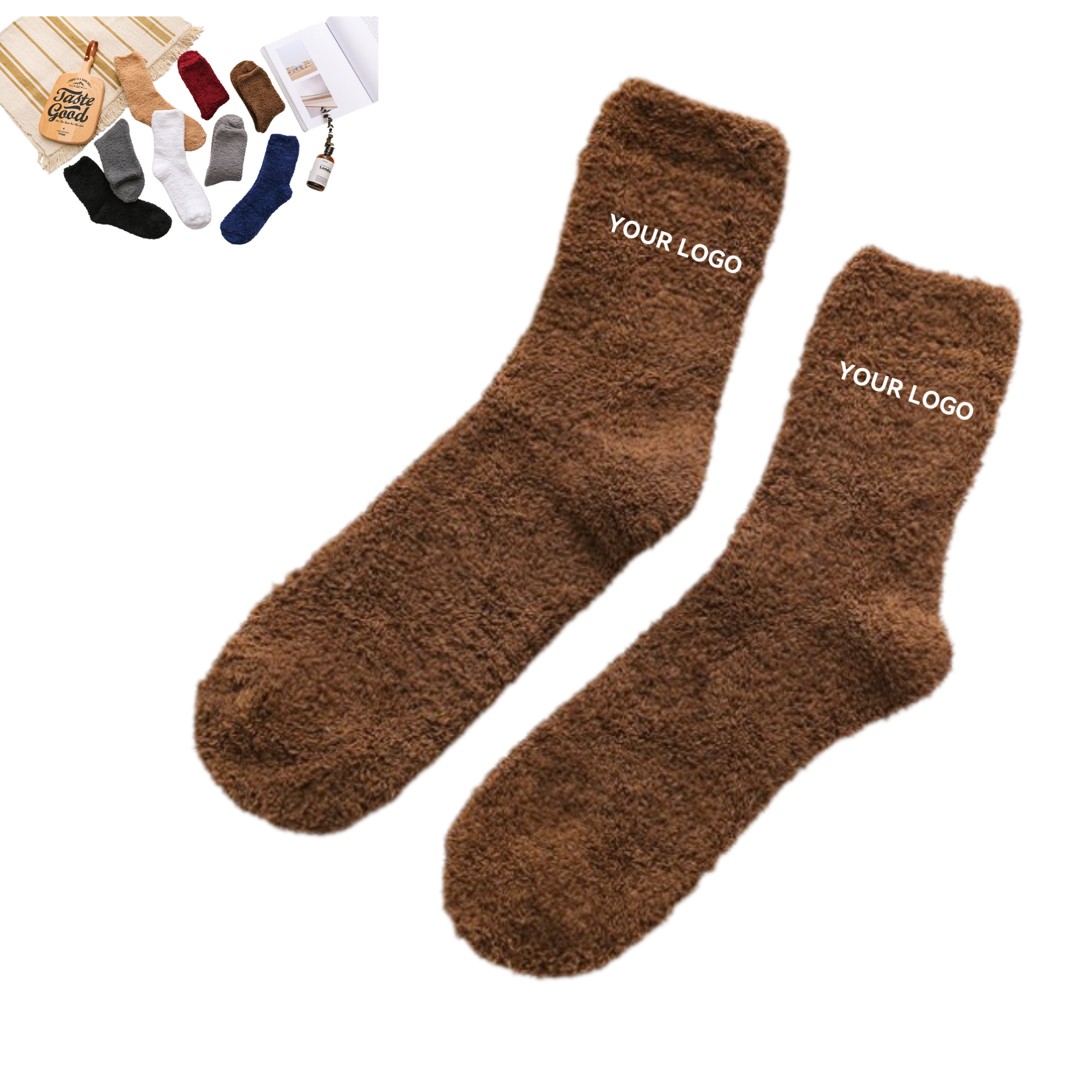 Winter Custom Fuzzy Feet Socks 2