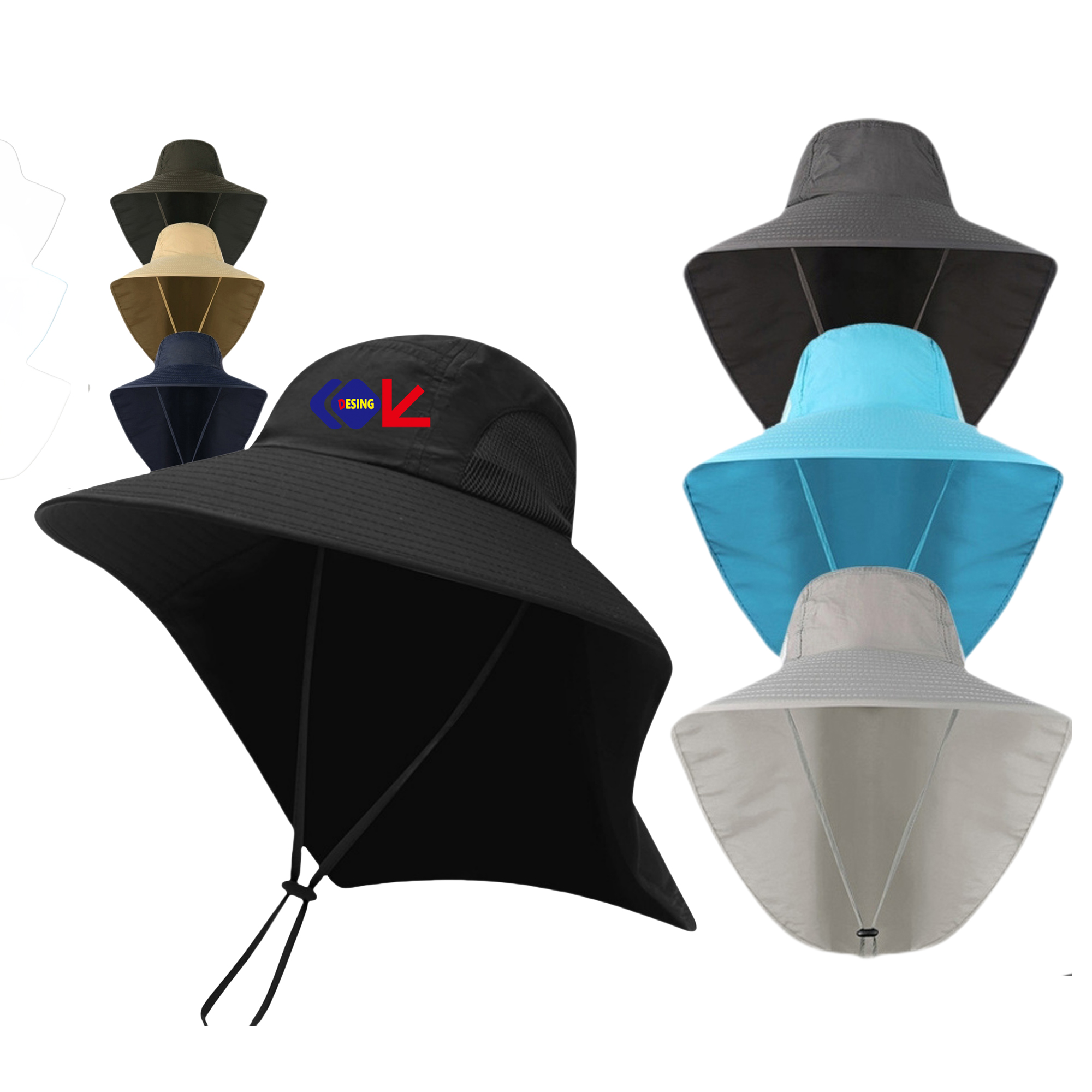 Quick Dry Wide Brim Sun Shawl Outdoors Cap MOQ10 2