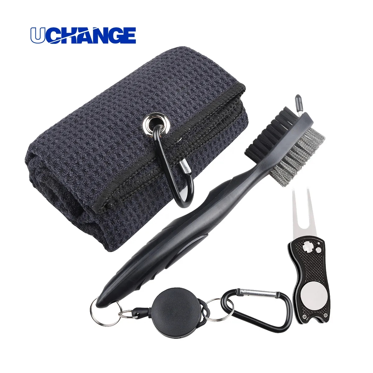 Premium Golf Club Cleaning Kit with Fork & Towel & Brush 11