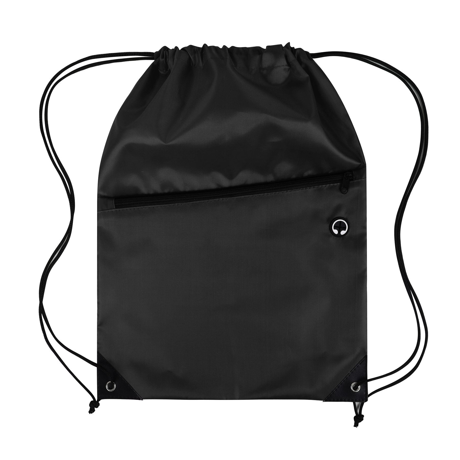 Drawstring Backpack with Front Zipper Pocket 28