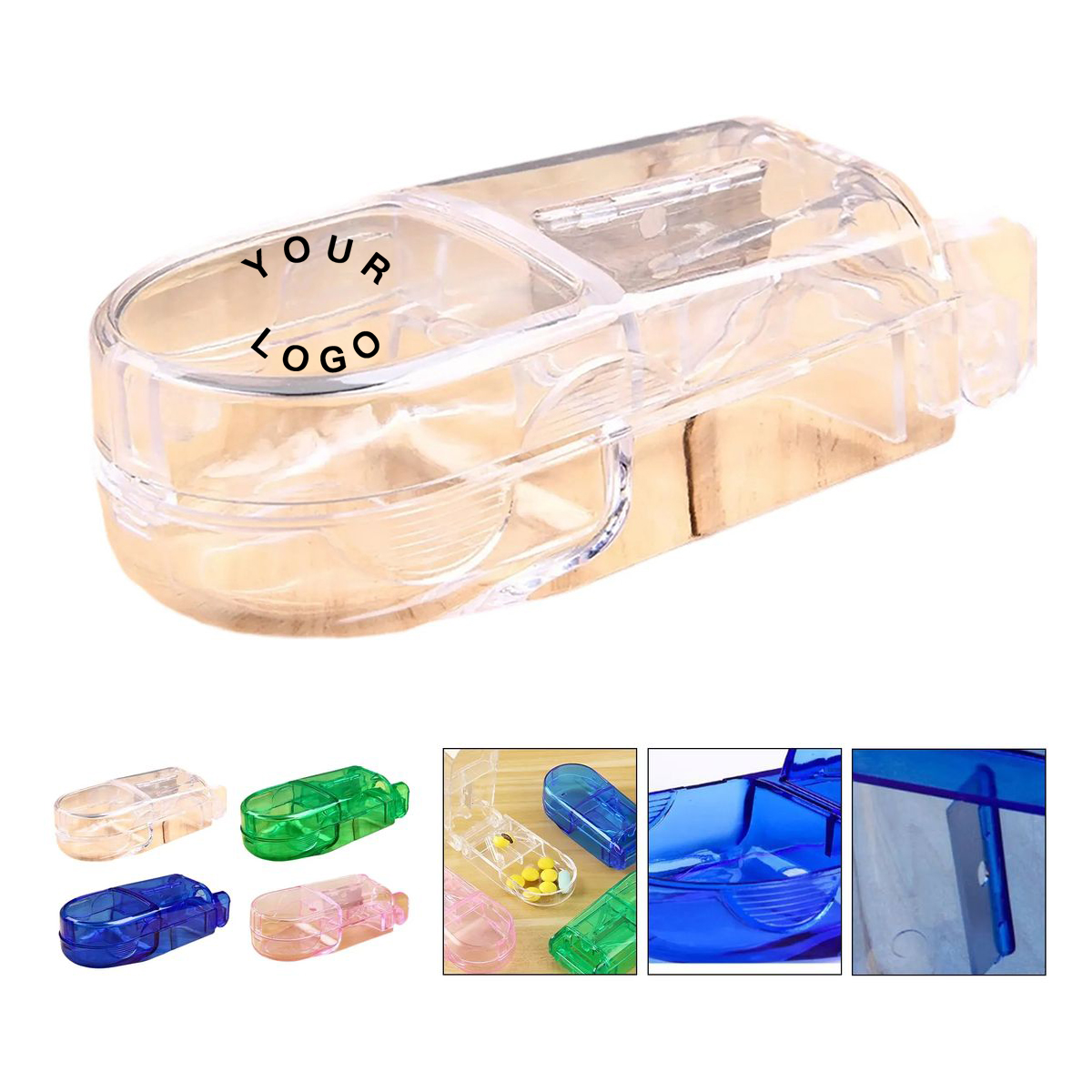Plastic Pill Splitter Compact Safety Design 2