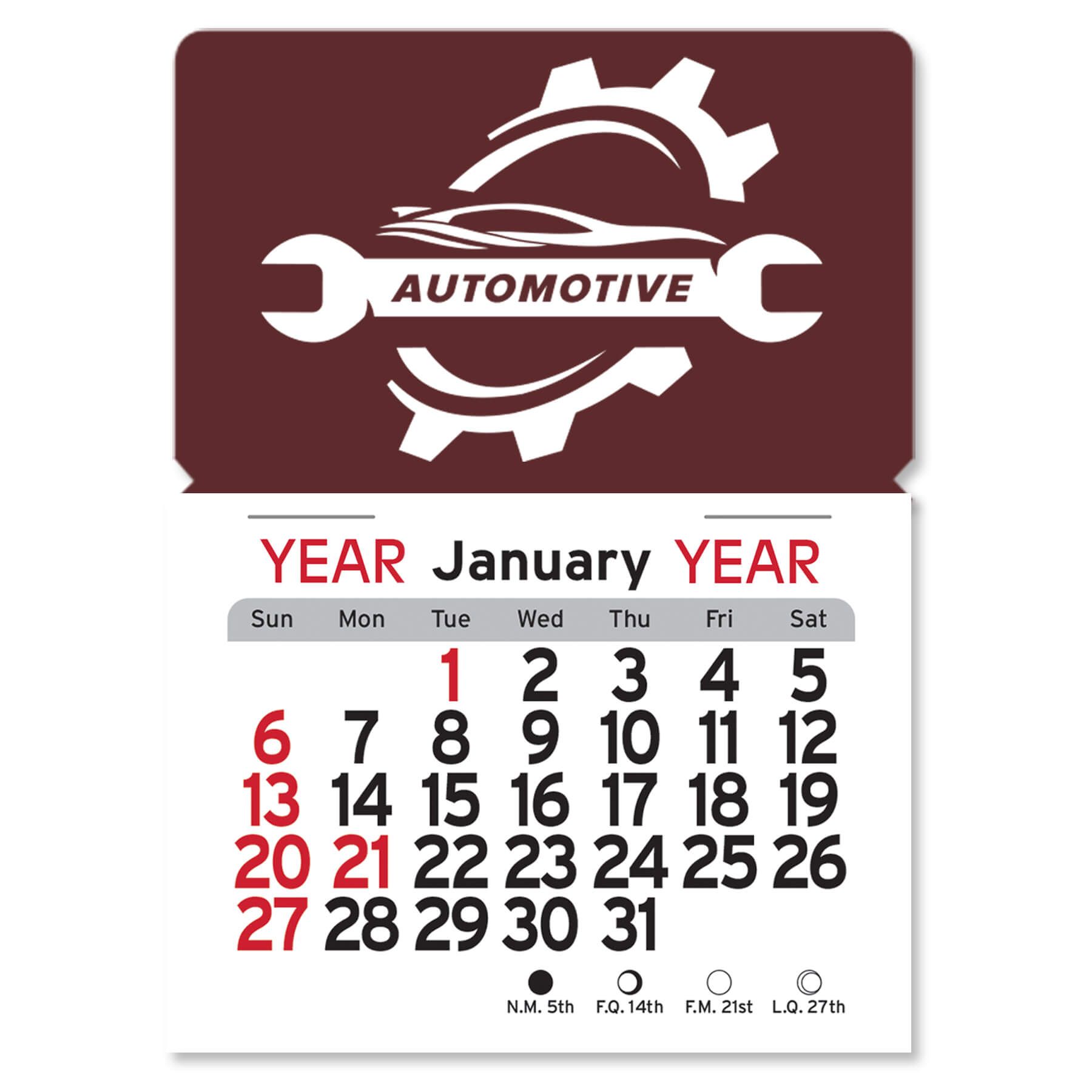 Magnetic Peel-N-Stick® Calendar - Rectangle 3