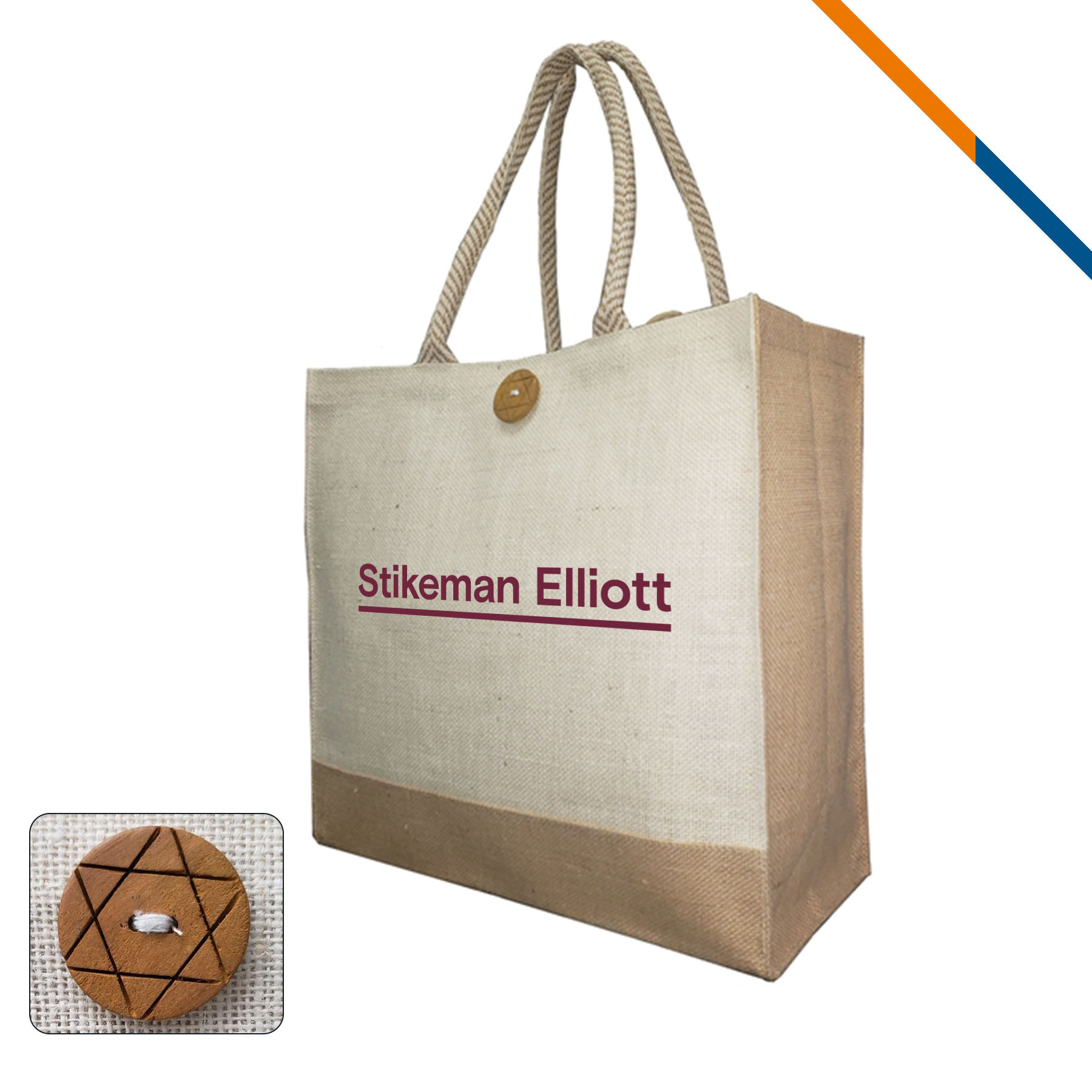 Mosac Laminated Jute Tote Bag 2