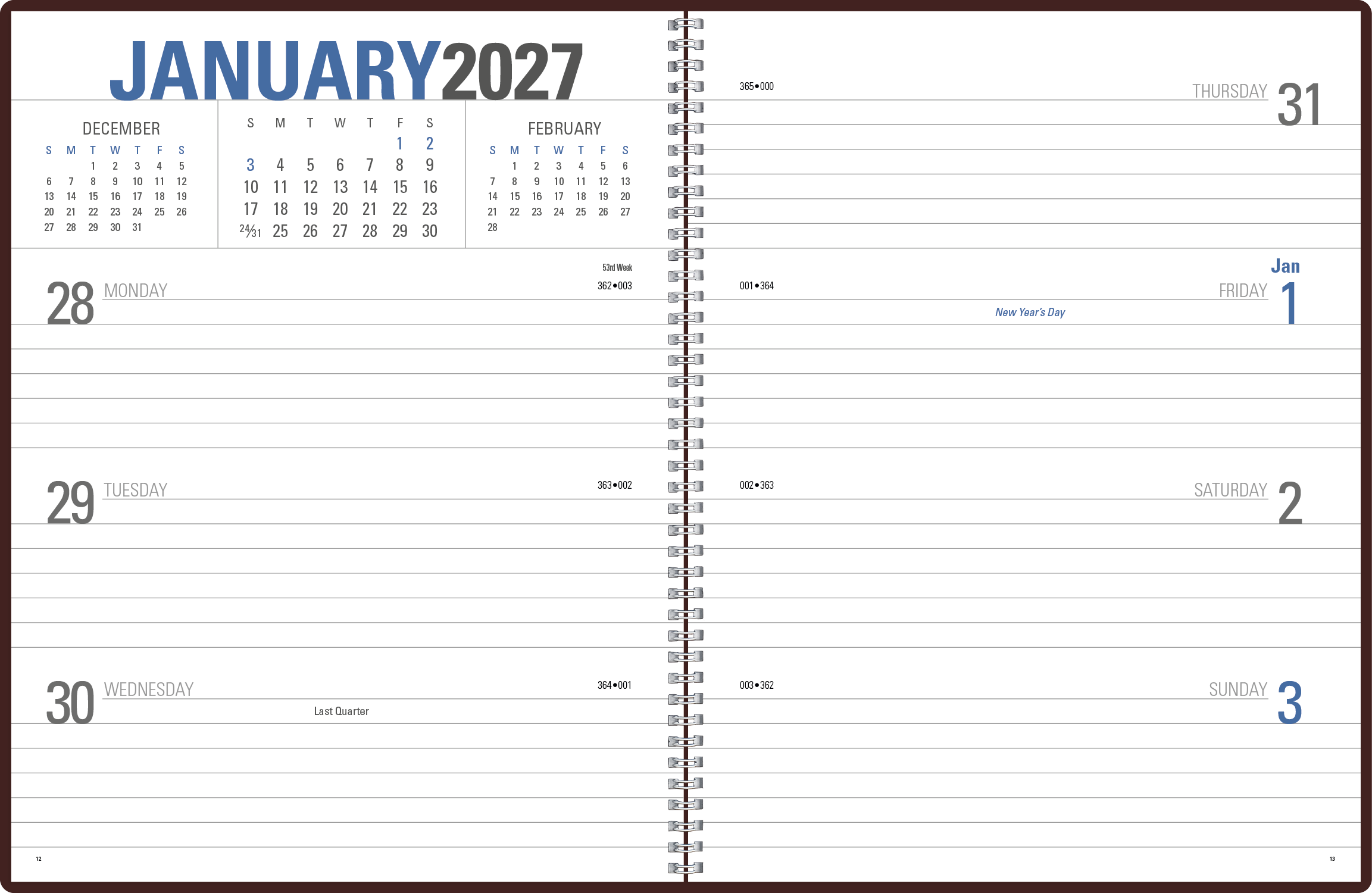 Triumph® Calendars Classic Weekly Planner 104