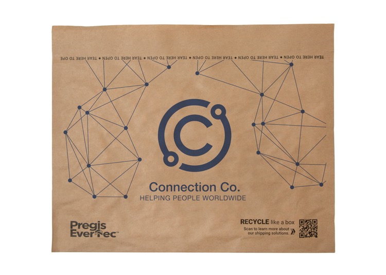 One Color Recyclable Cushioned Natural Paper Mailer (14" x 9")