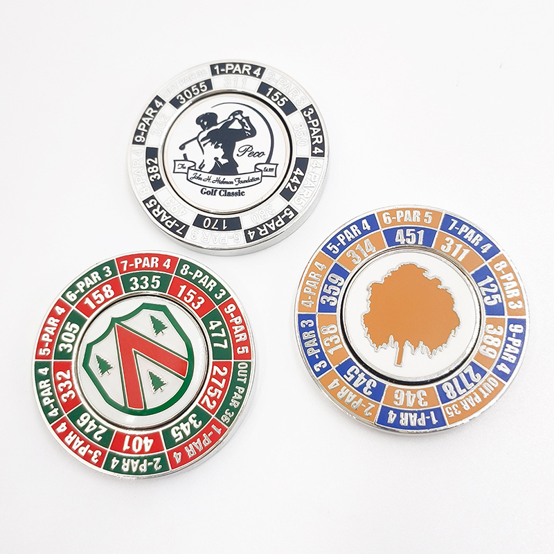 Metal Poker Chip with Magnetic Ball Marker 2