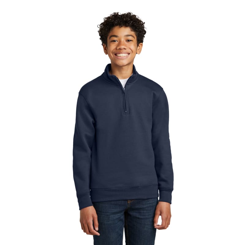 Port & Company Youth Core Fleece 1/4-Zip Pullover Sweatshirt 12