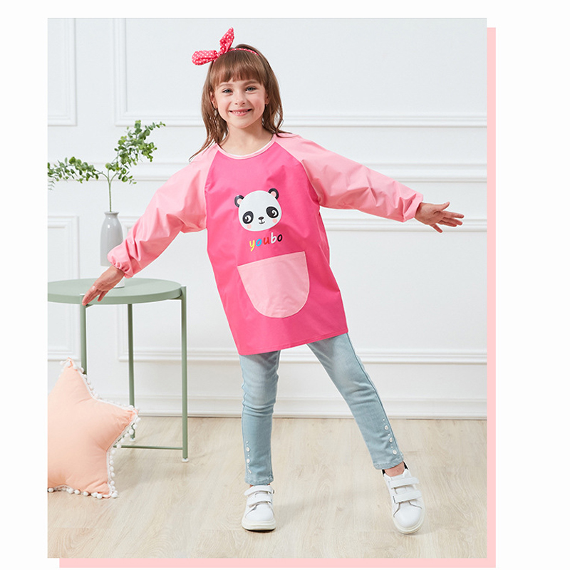 Waterproof Kids Long Sleeve Apron 8