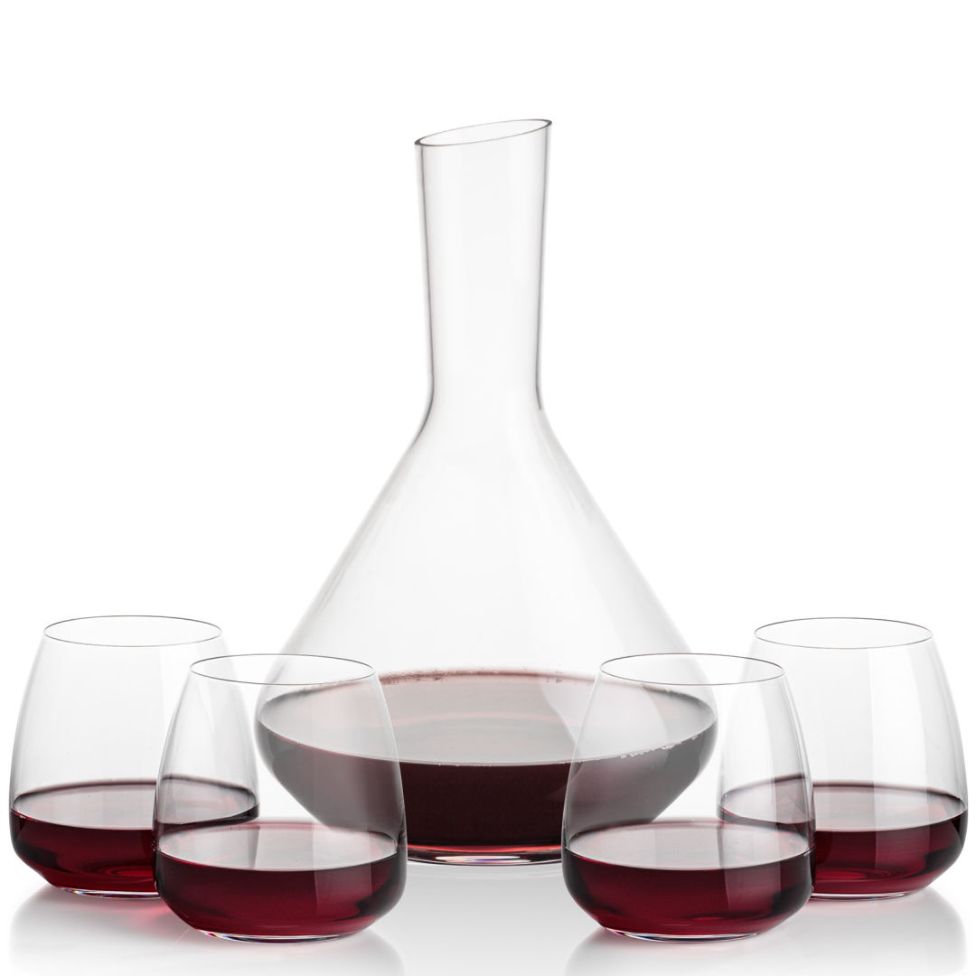 Terrassa Carafe & Hogarth Stemless Wine 5