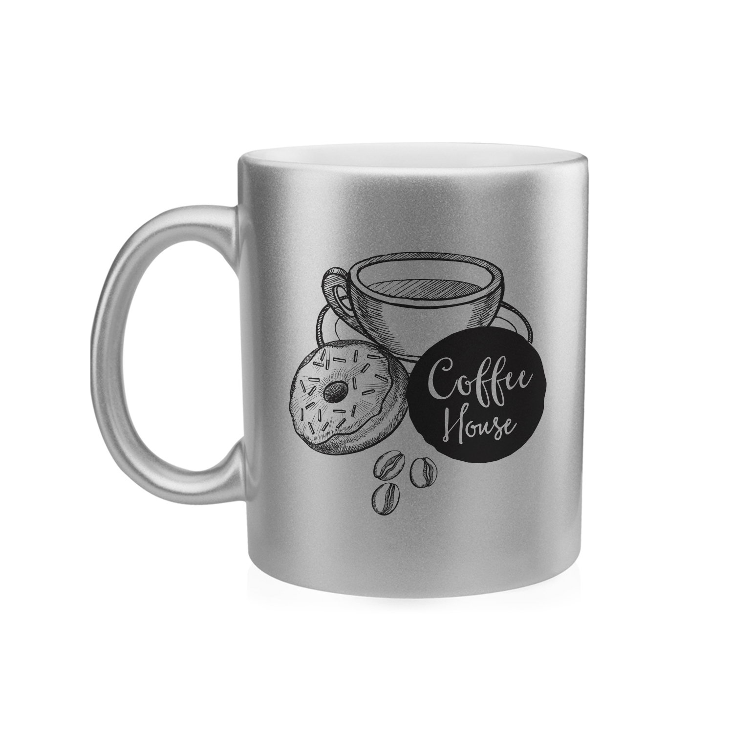 11 oz. Ceramic Custom Mug (1 Color Imprint) 2