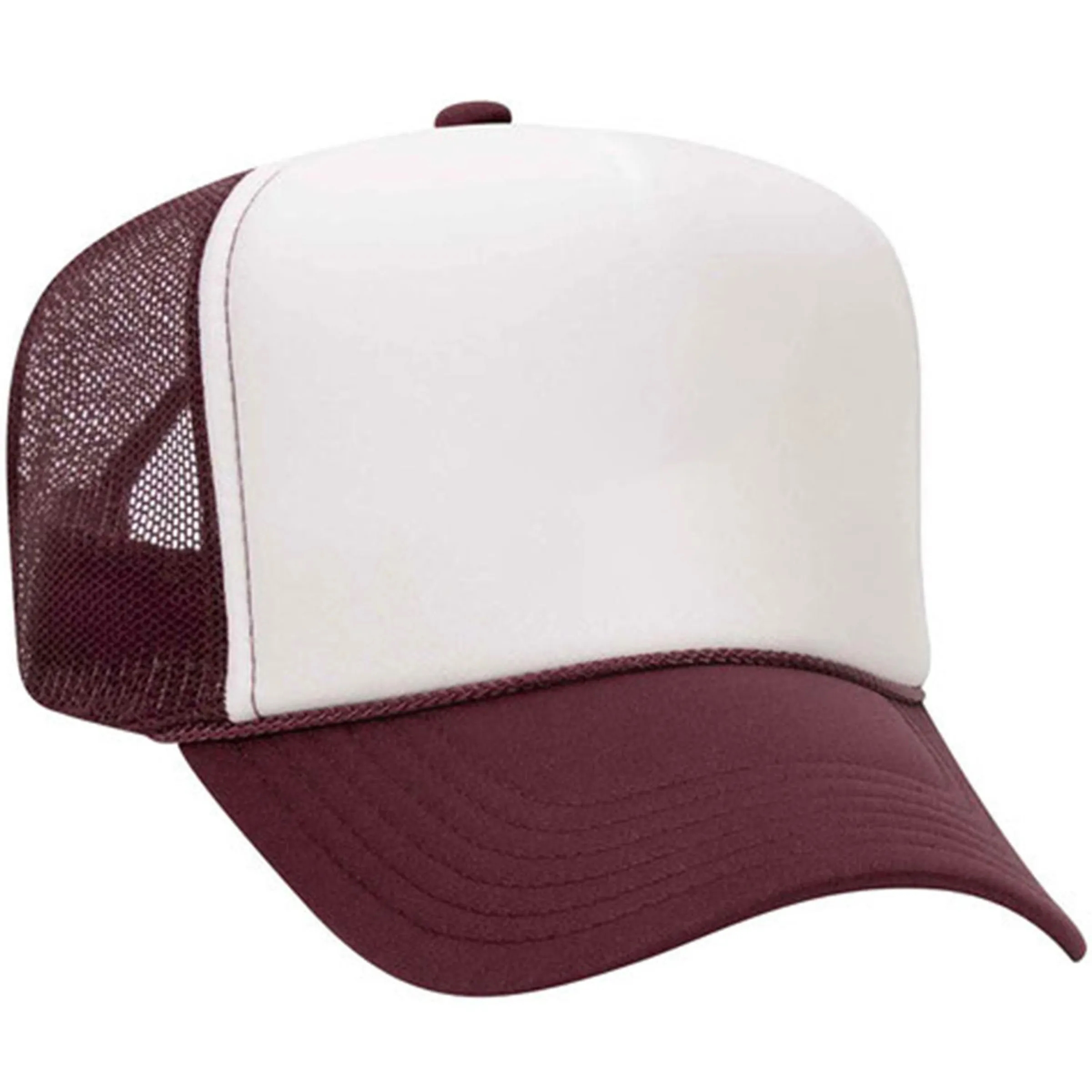 OTTO 5 PANEL HIGH CROWN MESH BACK TRUCKER HAT 55