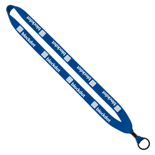 3/4" Cotton Lanyard with Metal Crimp & Split-Ring 98