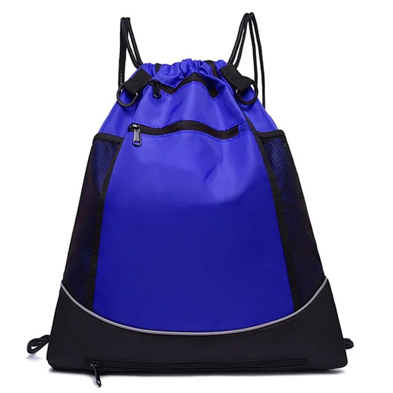 Portable Drawstring Basketball Mesh Backpack Bag 4