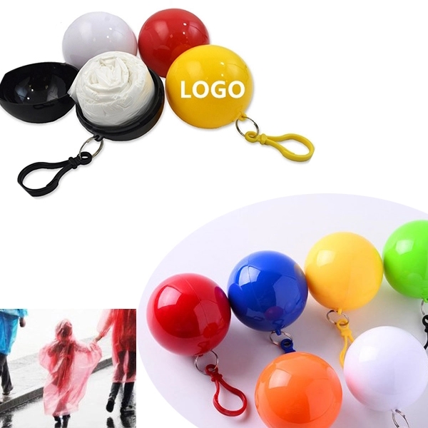 Disposable Rain Ponchos With Ball Shape Case 6