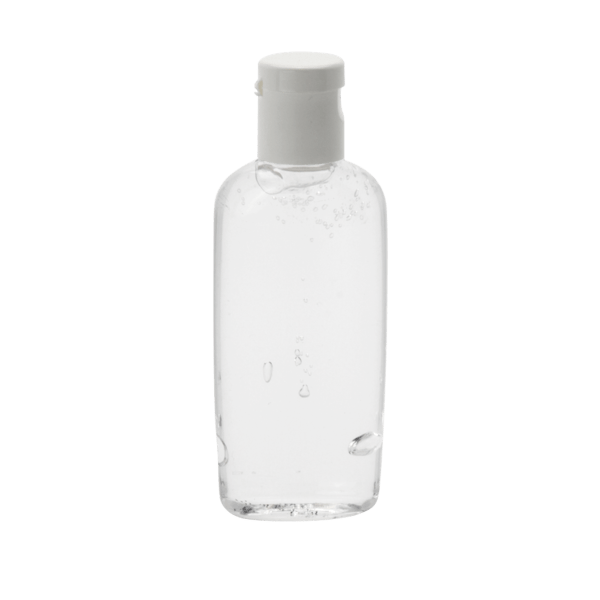 1 oz Clear Sanitizer in Oval Bottle 8
