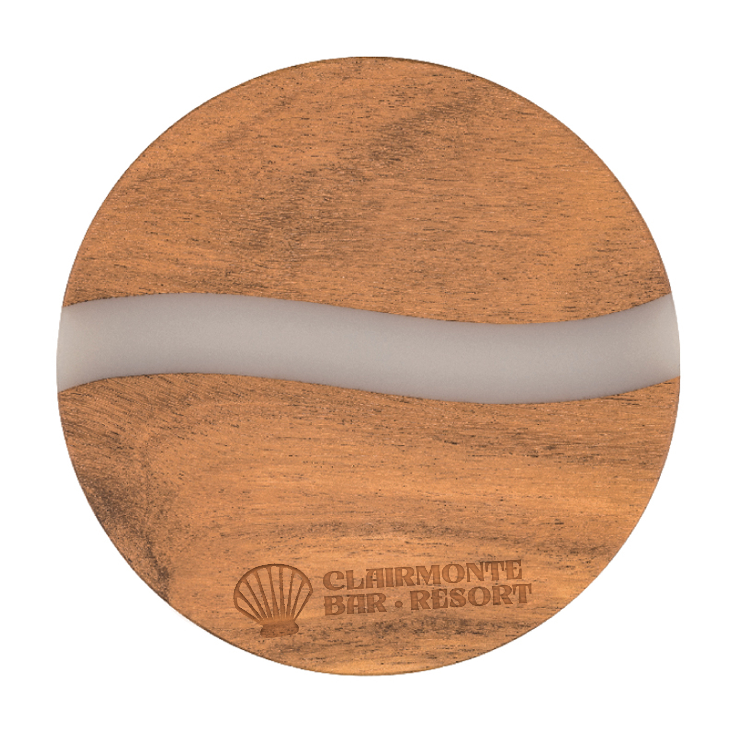 Acacia and Resin Round Coaster 1