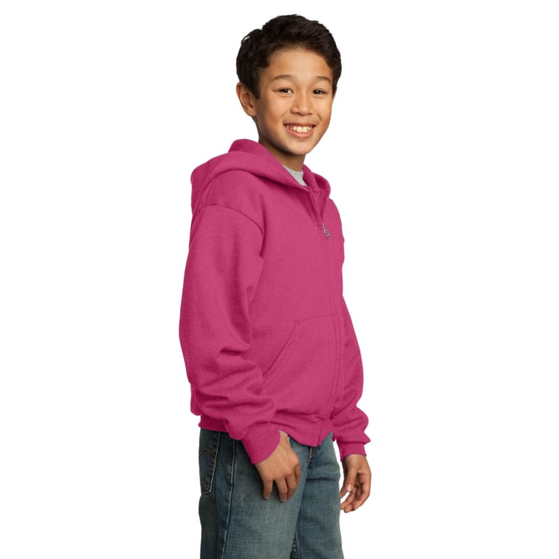 Port & Company - Youth Core Fleece Full-Zip Hooded Sweatshirt. 23