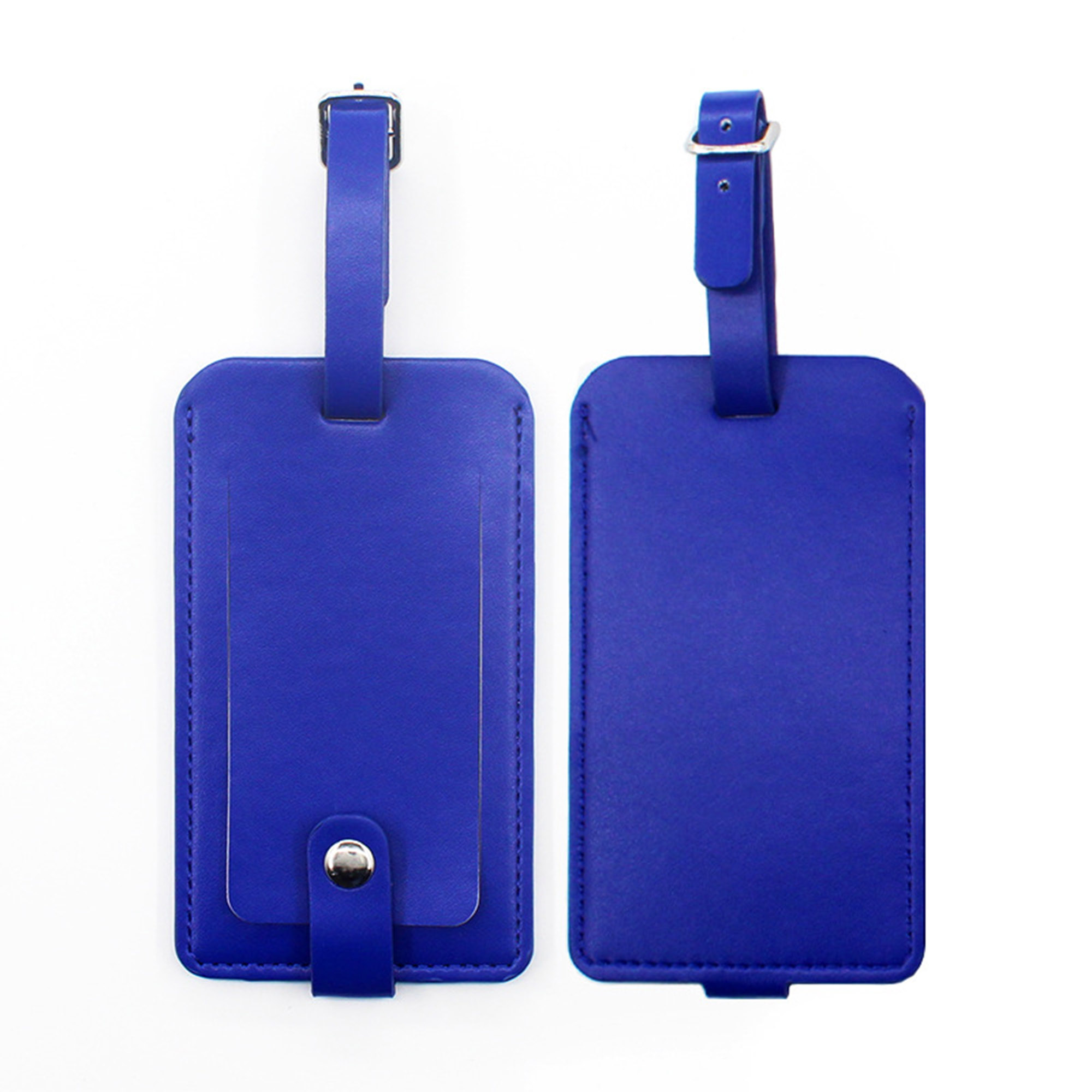 Premium Vegan Leather Luggage Tags Lable Holder with Snap 5