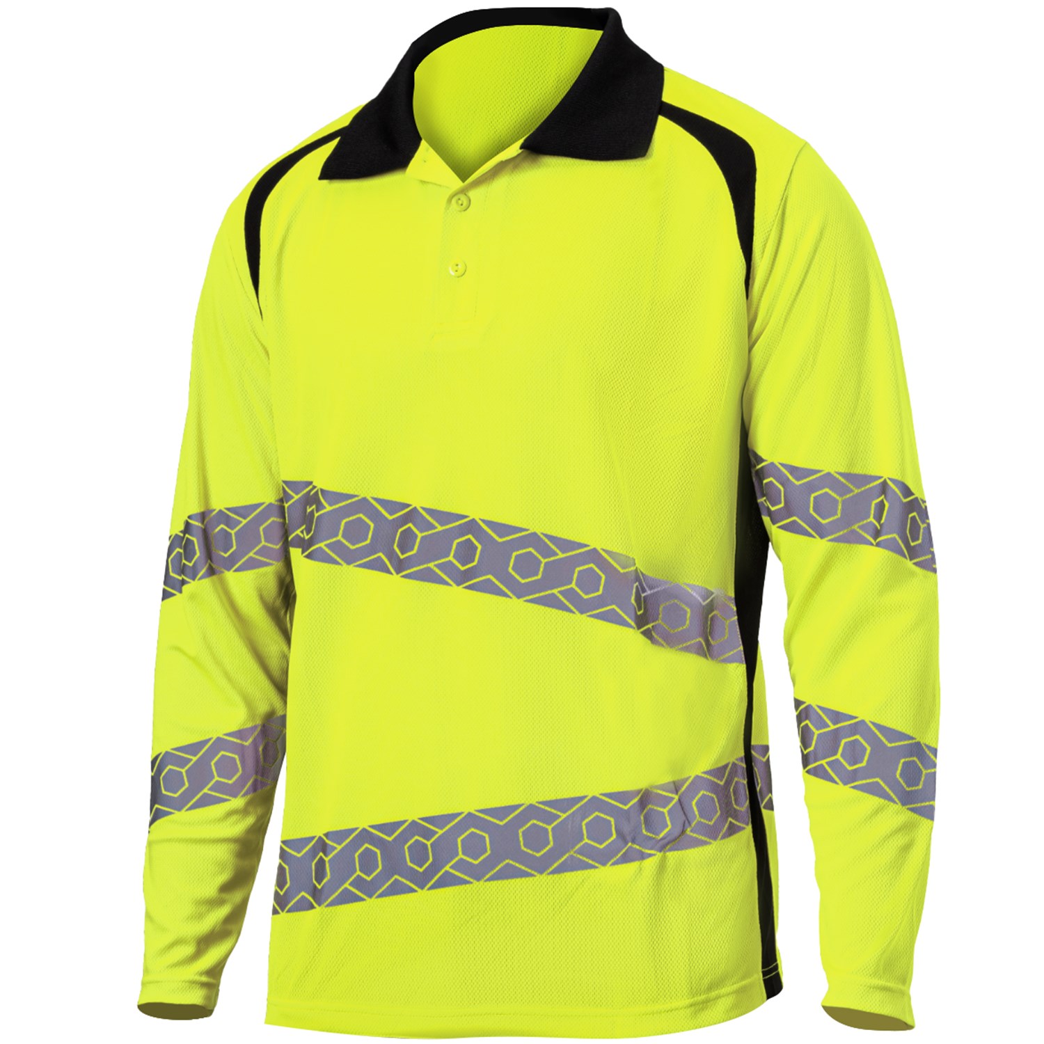 Class 3 Safety Long Sleeve Polo with 2" Segmented Tape 5