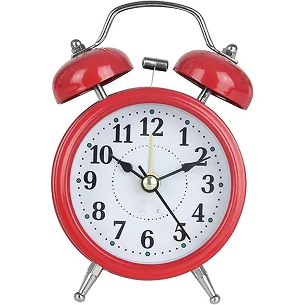 Twin Bell Metal Frame Desk Alarm Clock 6