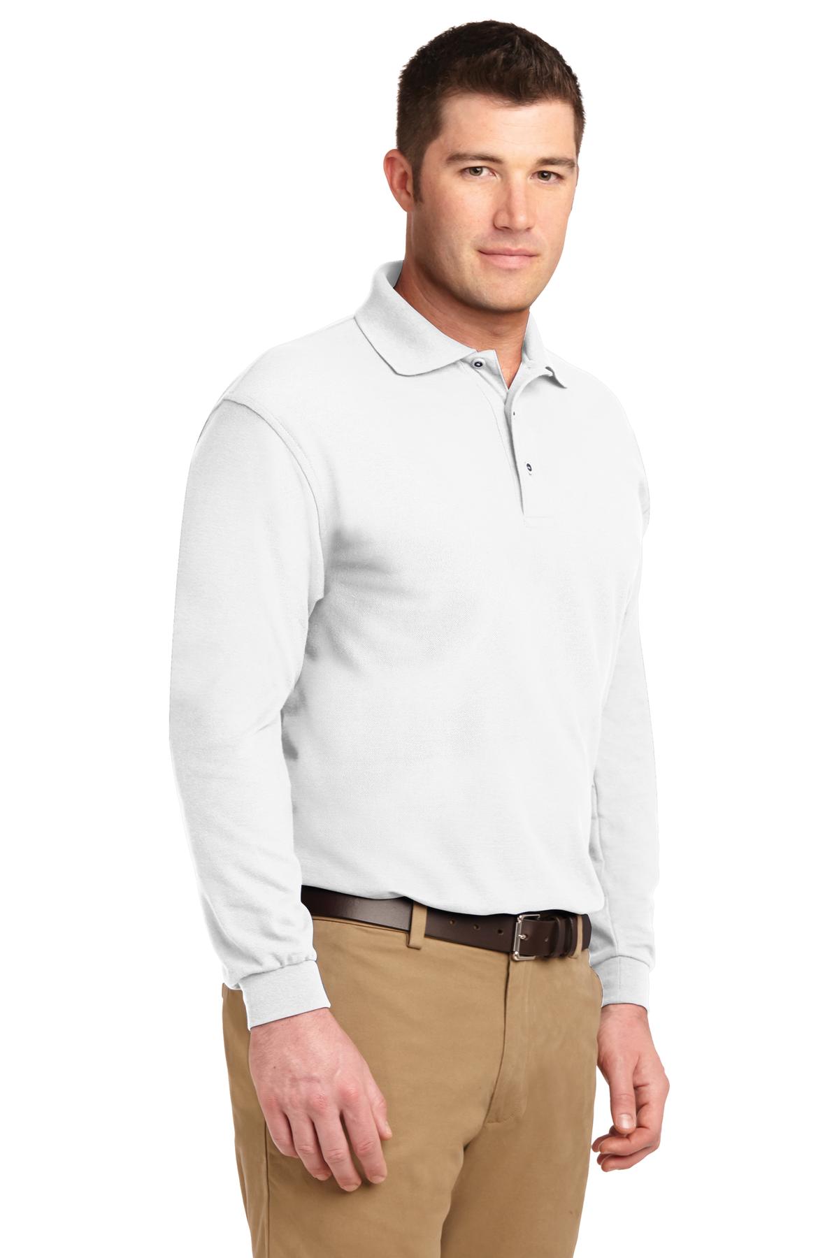 Port Authority Silk Touch Long Sleeve Polo. K500LS 8