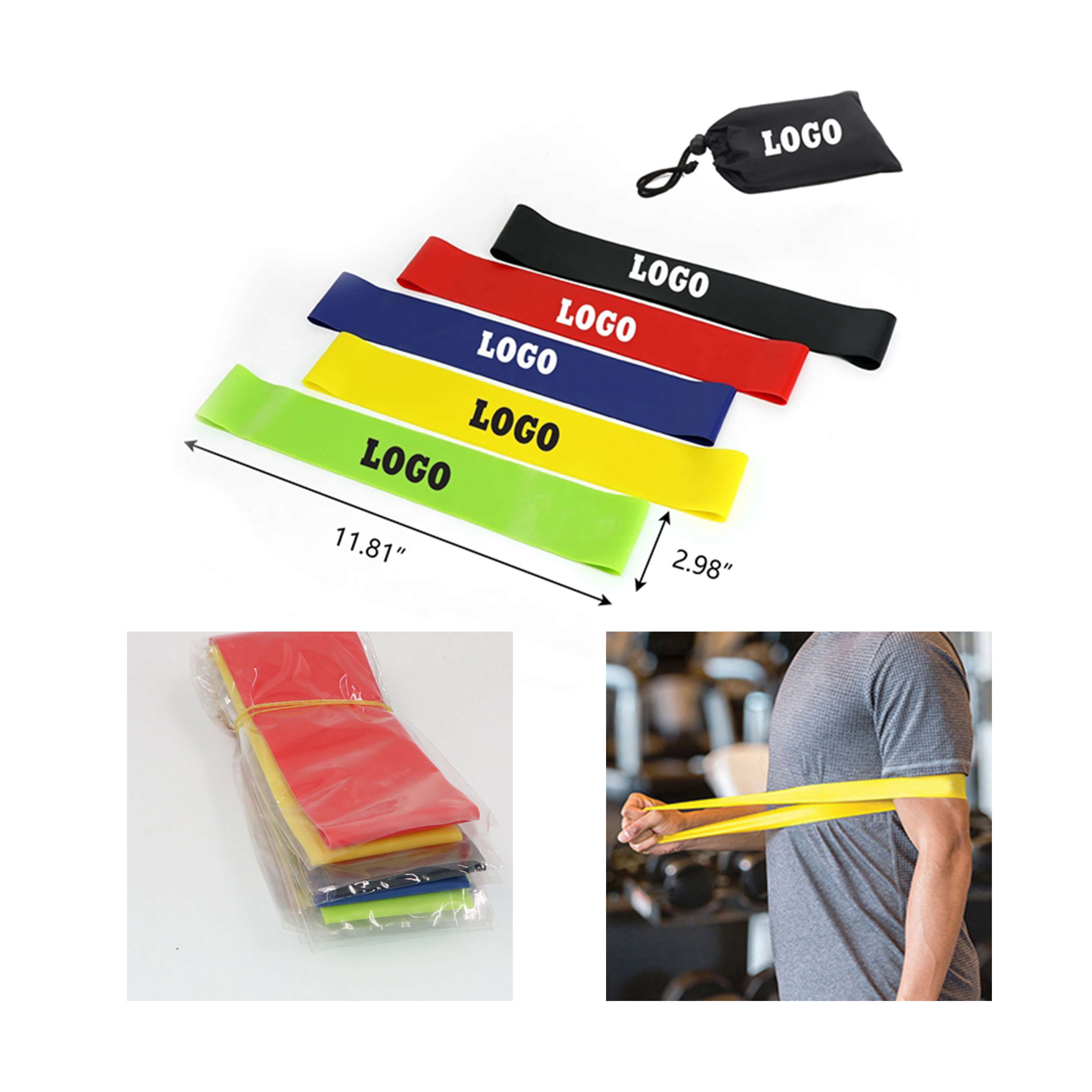 Versatile 5 - Levels Resistance Bands Exercise Set with Complimentary Carry Bag 2