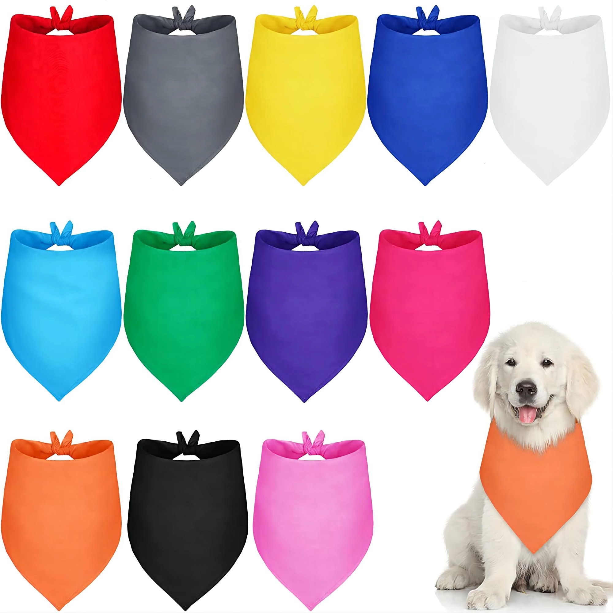 Pet Custom Polyester Doggie Bandana MOQ 100PCS