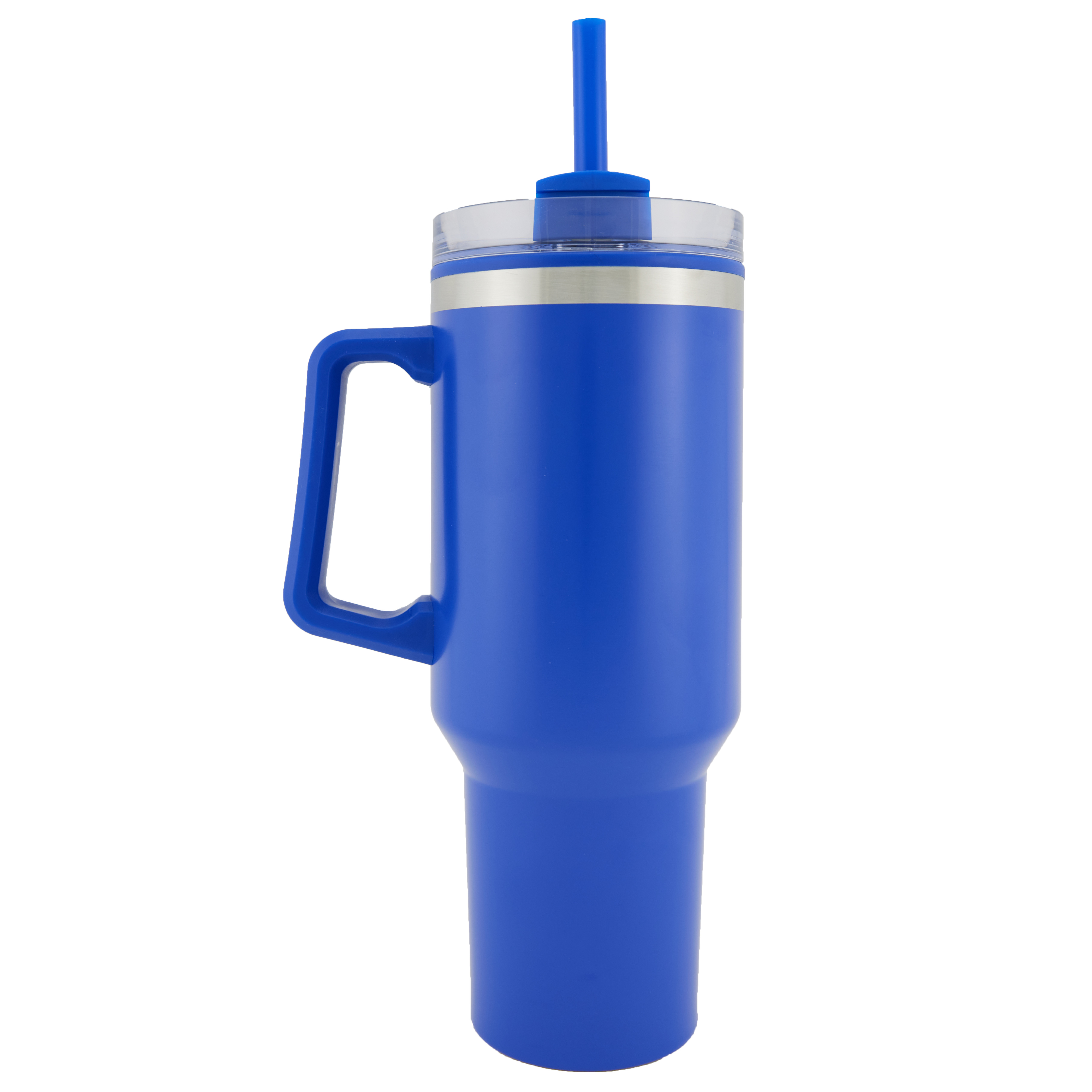 Madison 40oz Double Wall SS/PP Tumbler with Handle and Straw (Royal Blue)