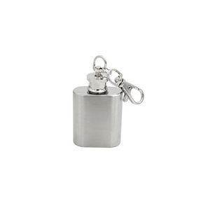 1oz Stainless Steel Flask With Key Chain 10