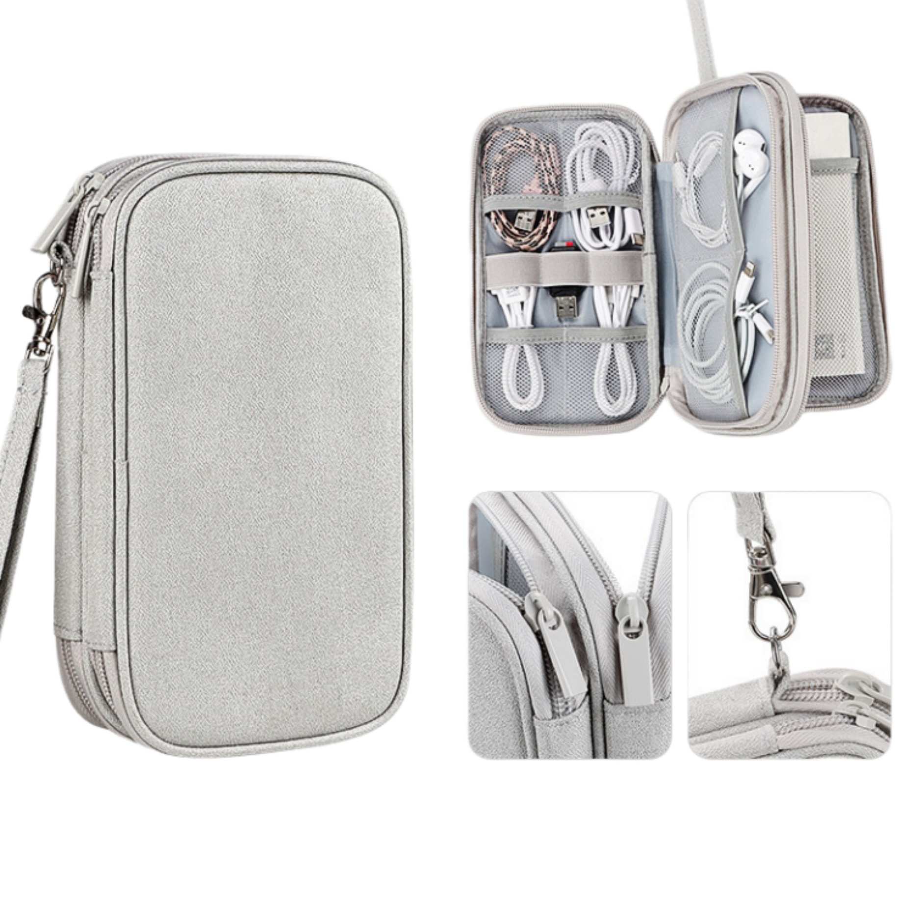 Dual Layers Electronics Tech Organizer Travel Case 7