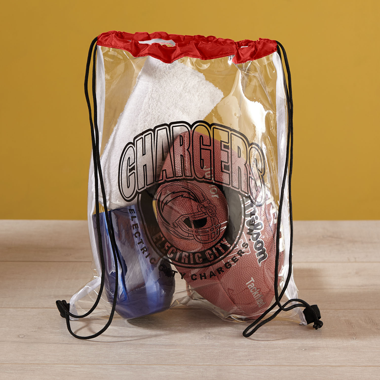 Clear Vinyl Drawstring Bag 13
