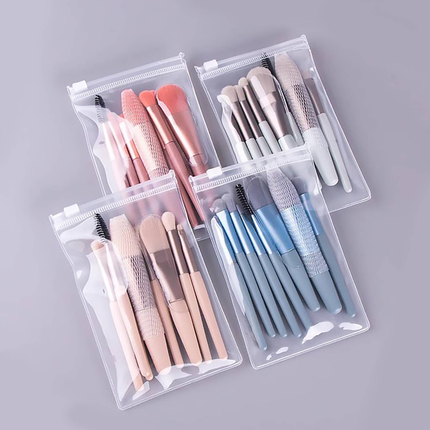 8-Piece Makeup Brush Set, Macaron-Themed Portable Blush 3