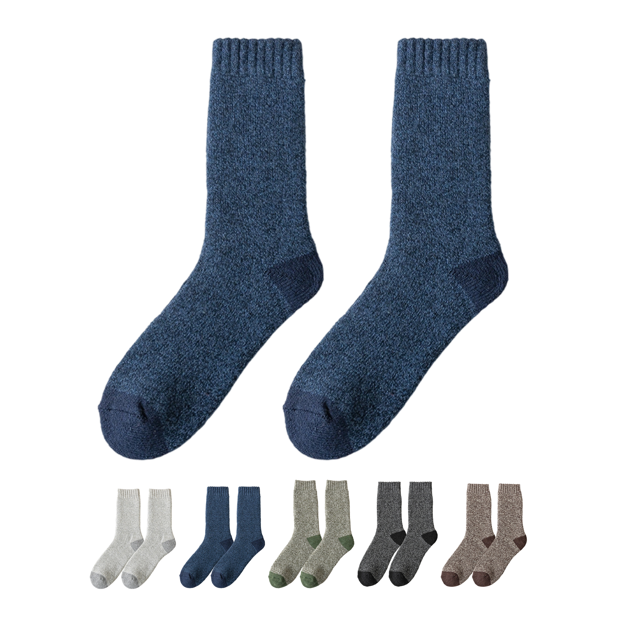 Wool Winter Socks With Sweat Absorption And Odor Control 11" x 4" 6