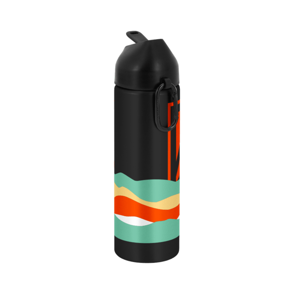 EasyFlow Recycled Aluminum Bottle w Straw Lid, custom water bottle with logo imprint 52