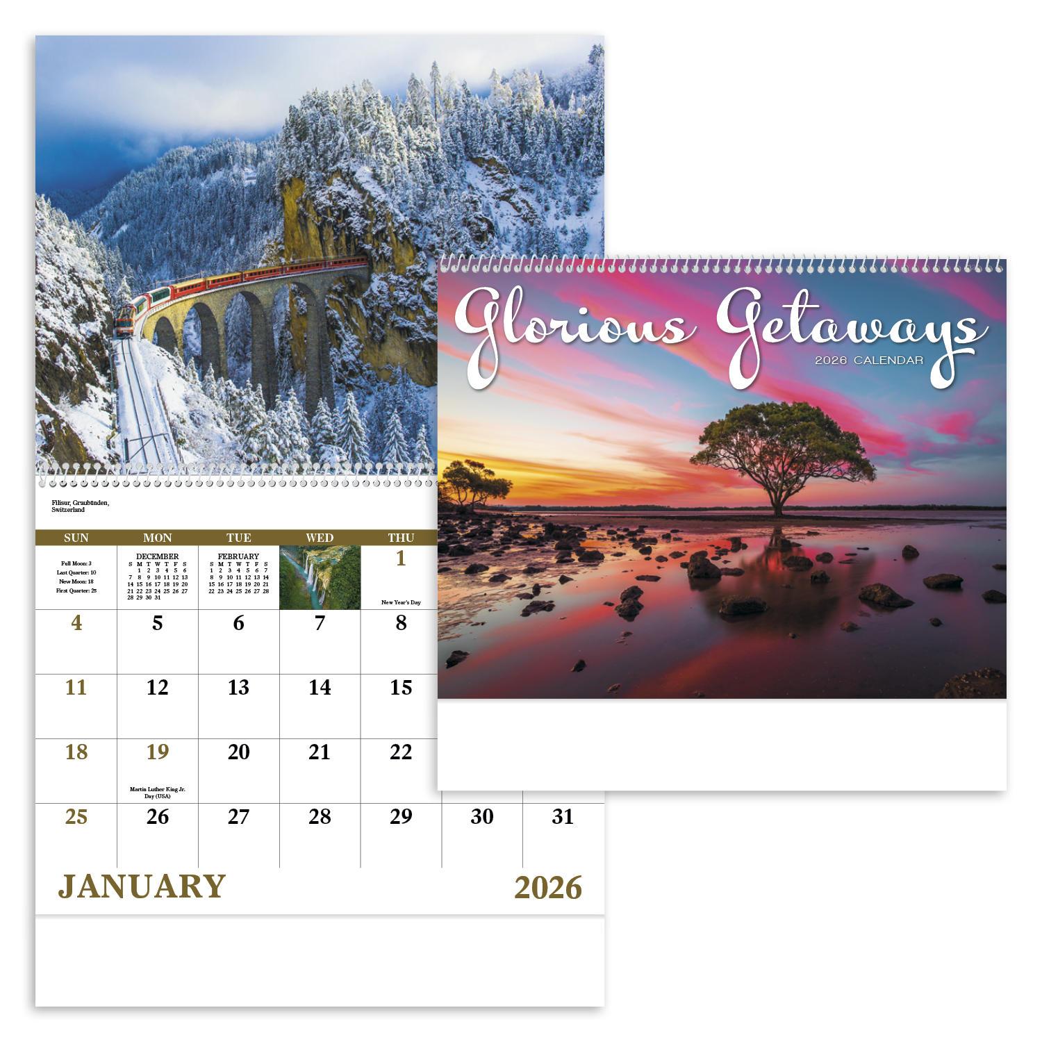 Good Value™ Glorious Getaways - Spiral Calendar 12